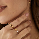 Fearless Garnet Heart Signet Ring