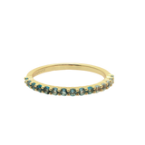 Ombre Blue Topaz Half Eternity Ring