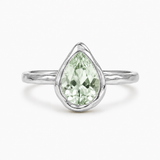 Jasmine Green Pinky Ring (Silver)