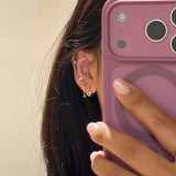 Jasmine Green Huggie Earrings