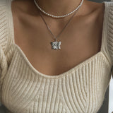 Beautiful Butterfly Pendant (Silver)