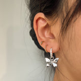 Beautiful Butterfly Earrings (Silver)
