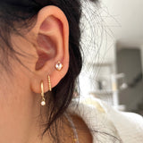 Siren Crystal Quartz Earring Studs