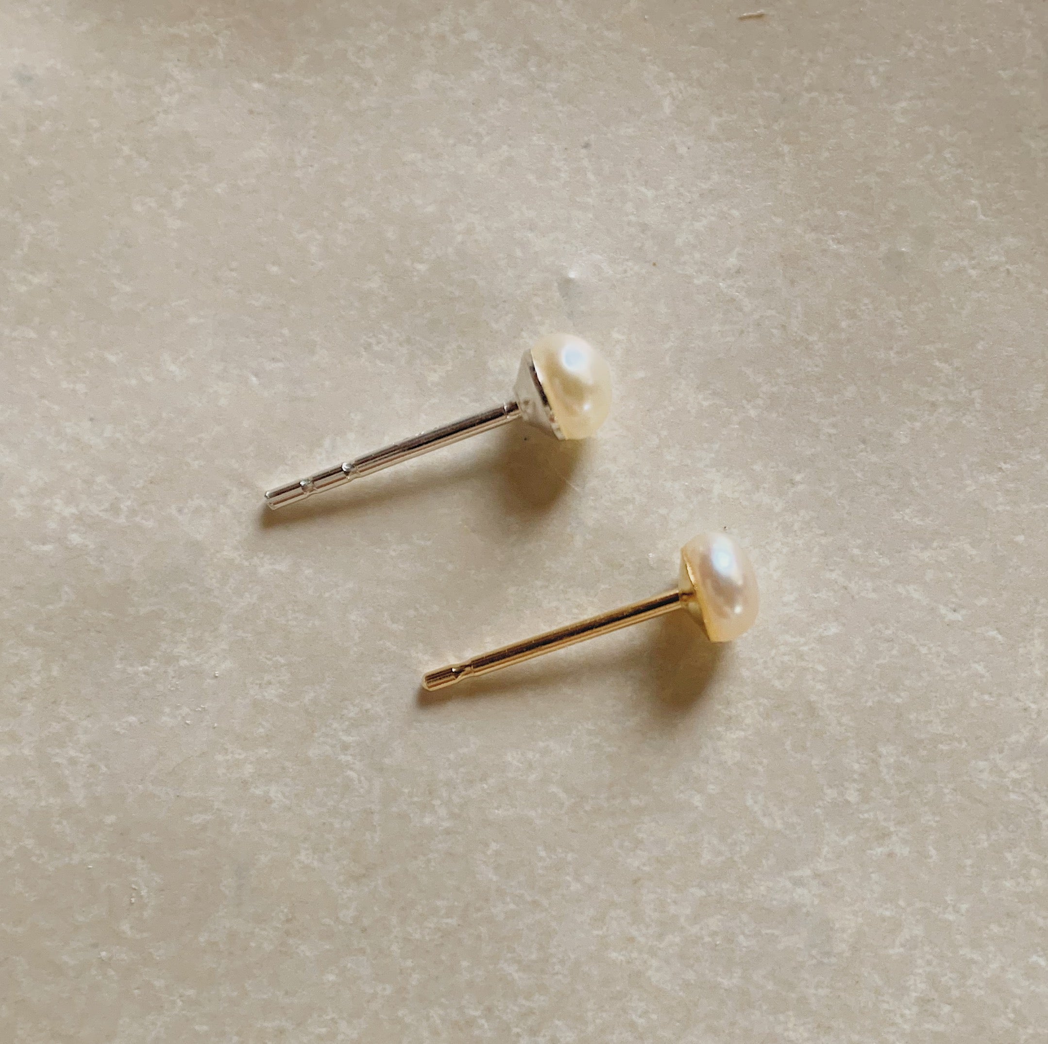 Tiny Pearl Stud Earrings