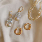 Aria Baroque Pearl Earrings