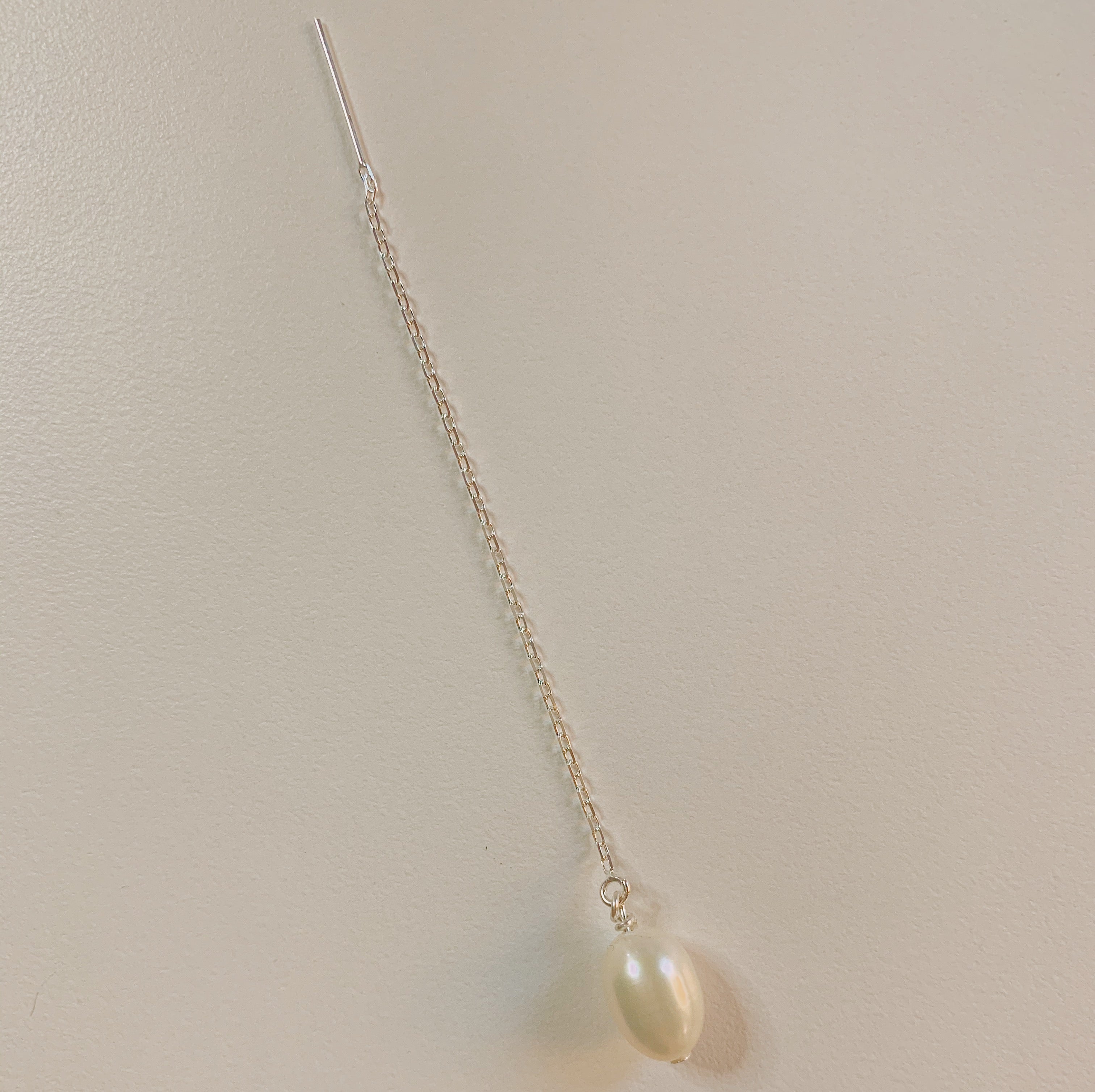 Audrey Pearl Threader Earrings