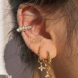 Betty Beaded Huggie Earrings