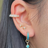 Celia London Blue Huggie Earrings