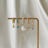 Celia London Blue Huggie Earrings