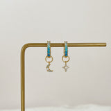 Celia London Blue Huggie Earrings