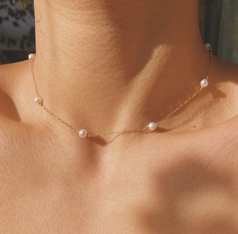 Bella Satellite Pearl Necklace