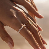 Selena 18K Gold Moon Ring
