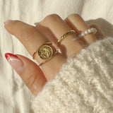 Selena 18K Gold Moon Ring